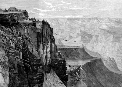 Vista da un punto vicino alla Casa del Re, da La spedizione britannica in Abissinia, 1868 da English School