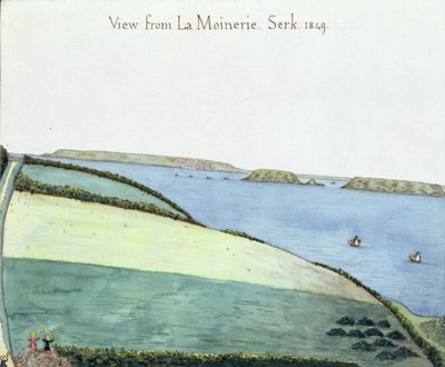 Vista da la Moinerie, Serk, 1849 da English School