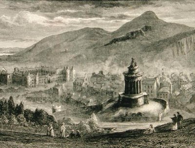 Vista dal Monumento di Burns, Calton Hill, Edimburgo nel 1880 circa, da 