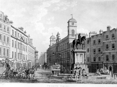 Veduta di Charing Cross verso Northumberland House, 1795 da English School