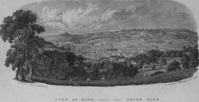 Veduta di Bath, presa vicino a Prior Park da English School