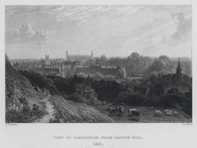 Veduta di Cambridge, da Castle Hill da English School