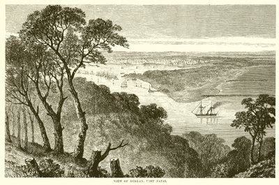 Veduta di Durban, Port Natal da English School
