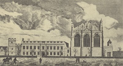 Veduta di Eaton College nel Buckinghamshire, 1779 (incisione) da English School