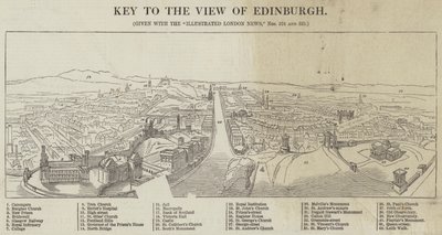Veduta di Edimburgo (incisione) da English School