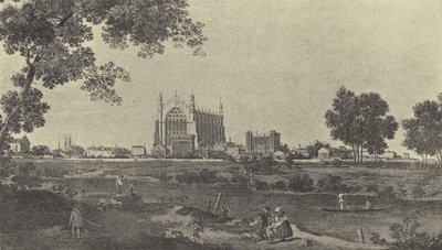 Veduta del collegio di Eton, c 1747 (incisione) da English School