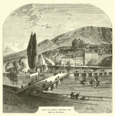 Veduta di Ginevra, con l