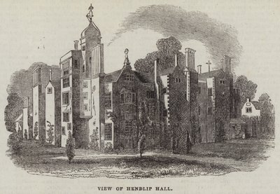 Veduta di Hendlip Hall da English School