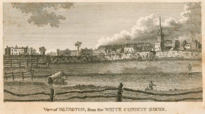Veduta di Islington dalla White Conduit House, Pentonville, Londra da English School