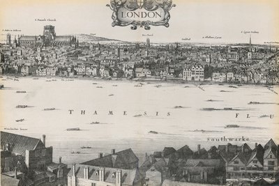 Veduta di Londra di Wenceslaus Hollar, 1647 da English School