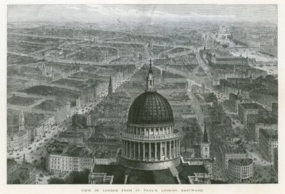 Veduta di Londra dalla Cattedrale di St Paul, guardando verso est da English School