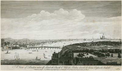 Veduta di Londra presa dalla chiesa di Lambeth da English School