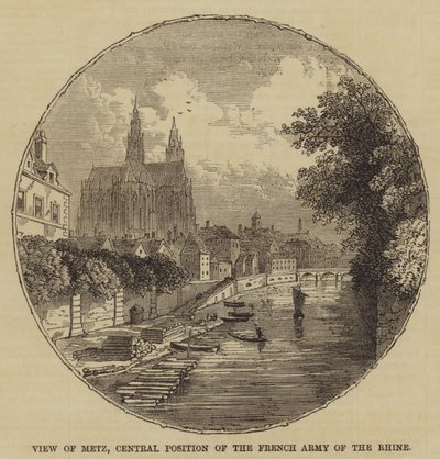 Veduta di Metz, posizione centrale dell