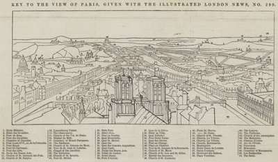Veduta di Parigi, data con The Illustrated London News da English School