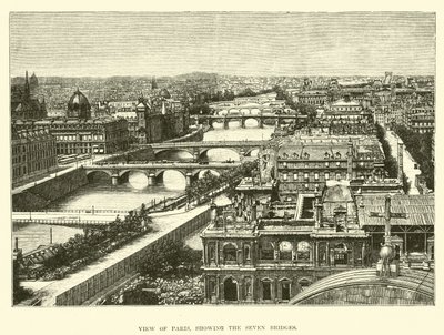 Veduta di Parigi, con i Sette Ponti da English School