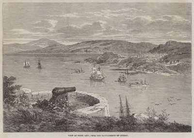 Vista di Point Levi, dalle Mura di Quebec (incisione) da English School