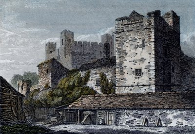 Veduta del Castello di Rochester, Kent, c.1830 da English School