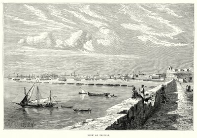 Veduta di Tripoli (incisione) da English School