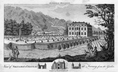 Veduta del castello di Voltaire a Ferney, dal giardino da English School