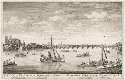 Vista del Ponte di Westminster, da Lambeth da English School