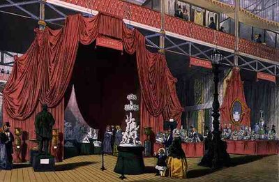 Vista delle sculture nella sezione austriaca della Grande Esposizione del 1851, da Dickinson