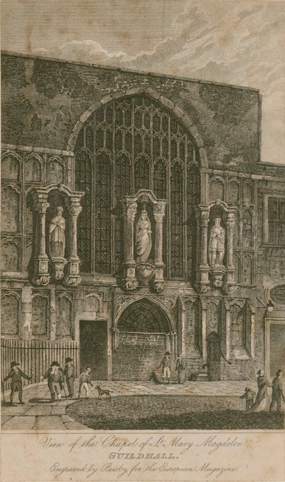 Veduta della Cappella di Santa Maria Maddalena, Guildhall, Londra da English School