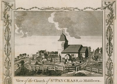 Veduta della Chiesa di St Pancras a Middlesex, Londra da English School