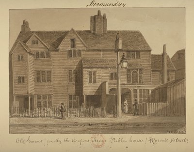 Vista della locanda Coopers Arms, Russell Street, 1828 da English School