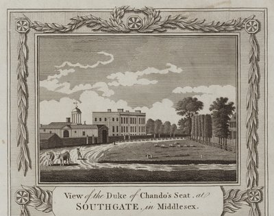 Veduta della residenza del Duca di Chandos da English School