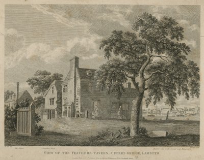 Veduta della Taverna Feathers, Cupers Bridge, Lambeth da English School