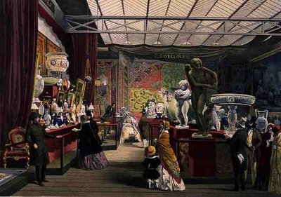 Vista della sezione francese della Grande Esposizione del 1851, da Dickinson