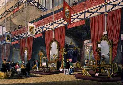 Vista della sezione dei mobili della Grande Esposizione del 1851, da 