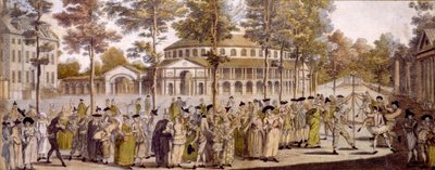 Veduta del Ballo del Giubileo, Giardini di Ranelagh, in celebrazione del compleanno di Giorgio, Principe di Galles, 24 maggio 1759 da English School