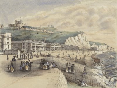 Vista del Marine Parade e del Castello, Dover da English School