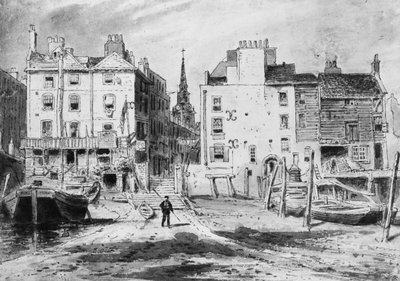 Veduta delle vecchie scale di Hungerford, c.1815 da English School