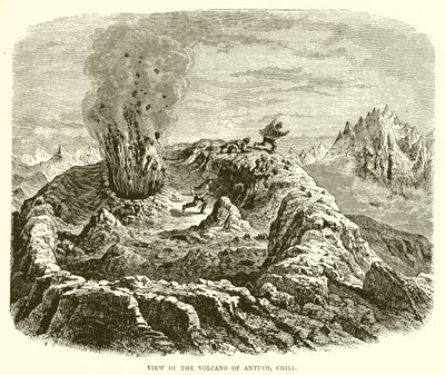 Vista del vulcano di Antuco, Cile da English School