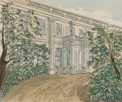 Vista della casa al n.2 di Palace Green, Kensington, in cui morì Thackeray da English School