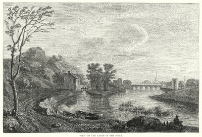 Veduta sulle rive della Senna (incisione) da English School