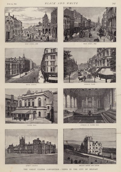 Vedute di Belfast, Ulster, Irlanda da English School