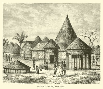Villaggio a Lovale, Africa Occidentale da English School
