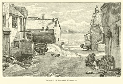 Villaggio di pescatori di granchi della Cornovaglia da English School