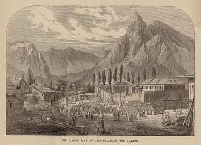 Villaggio di Oberammergau, Baviera, sede di una rappresentazione annuale della Passione da English School
