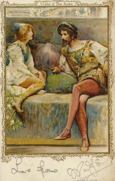 Viola e il Duca nella commedia di William Shakespeare, La dodicesima notte da English School