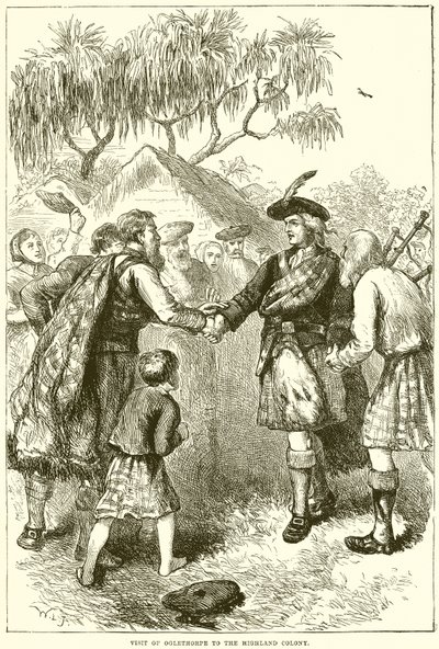 Visita di Oglethorpe alla colonia degli Highland da English School