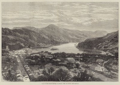 Visita dei principi marinai a Ceylon, vista di Kandy (incisione) da English School