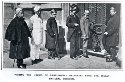 Visita alle Case del Parlamento: Delegati del Congresso Nazionale Indiano, 1919 da English School