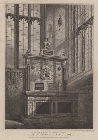 Monumento di Wadham, Chiesa di Santa Maria, Ilminster, Somerset da English School