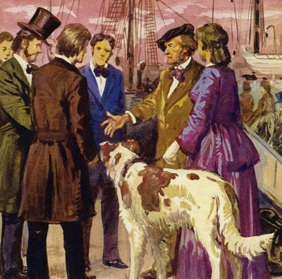 Wagner, sua moglie e il loro cane partirono per Londra da English School
