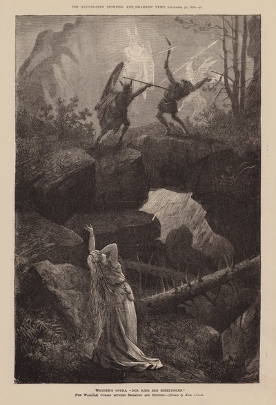 Opera di Wagner "Der Ring Des Nibelungen" (incisione) da English School