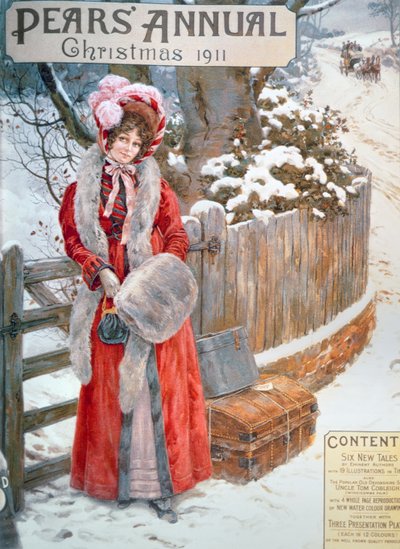 Aspettando la carrozza, dal Pears Annual, Natale 1911 da English School